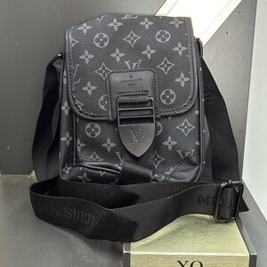 Black Monogram Canvas Crossbody Bag